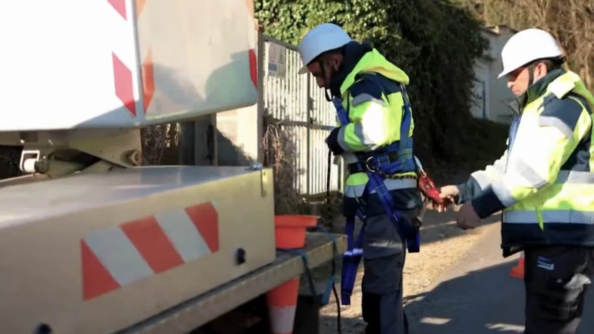 Engin de chantier MS FIBRE sur une intervention de terrassement